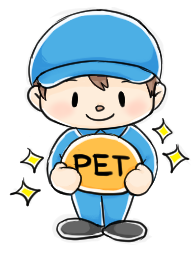 加工したPETを持っているイラスト